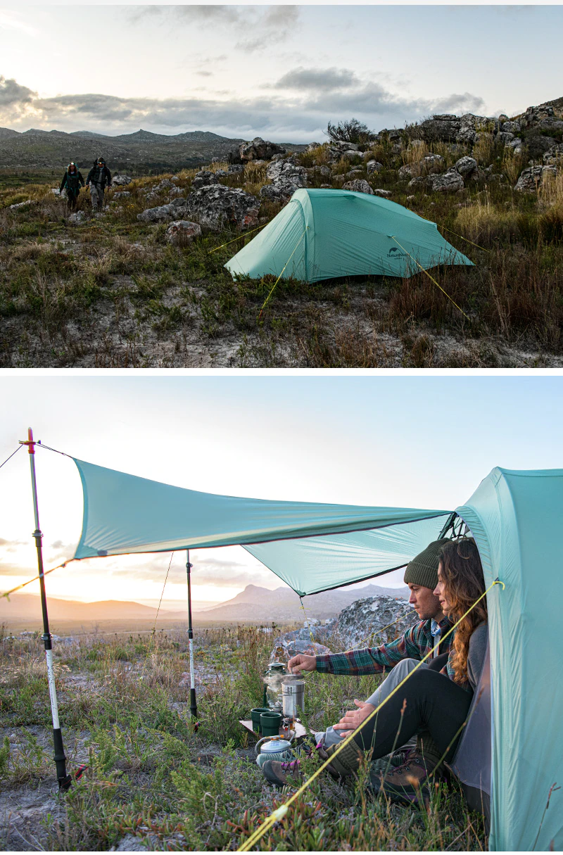 Cheap Goat Tents  New Arrival SHARED 2 Ultralight Outdoor Camping 20D Single Silicone Nylon Waterproof Tent Tents 
